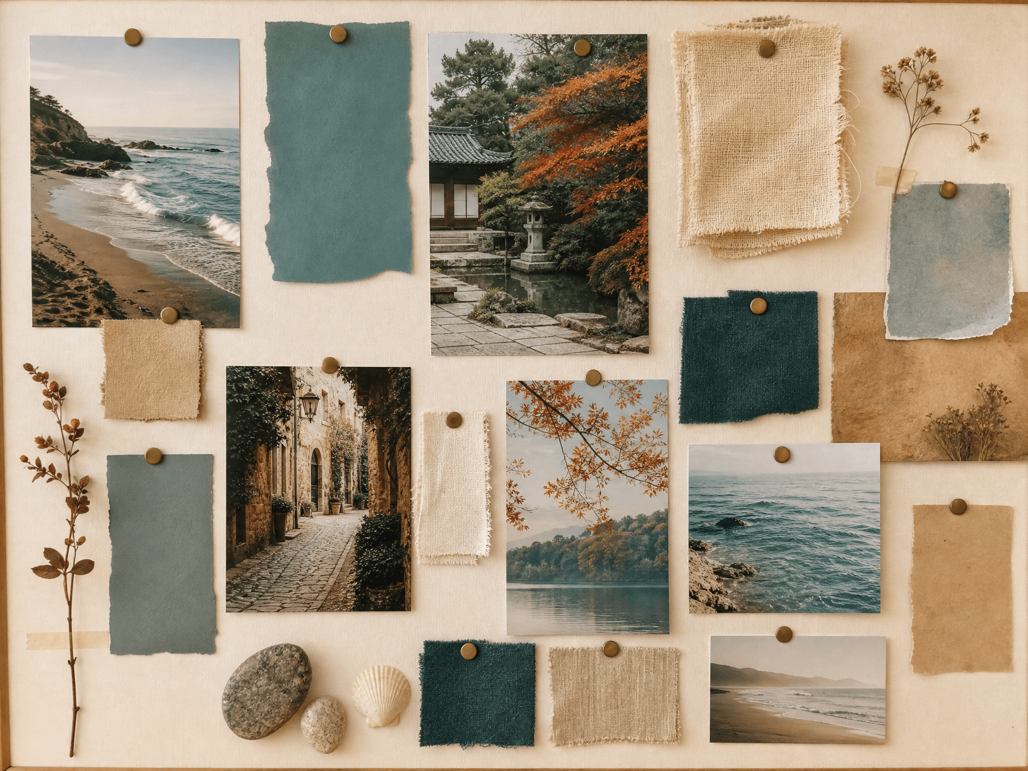 Destination mood board collage