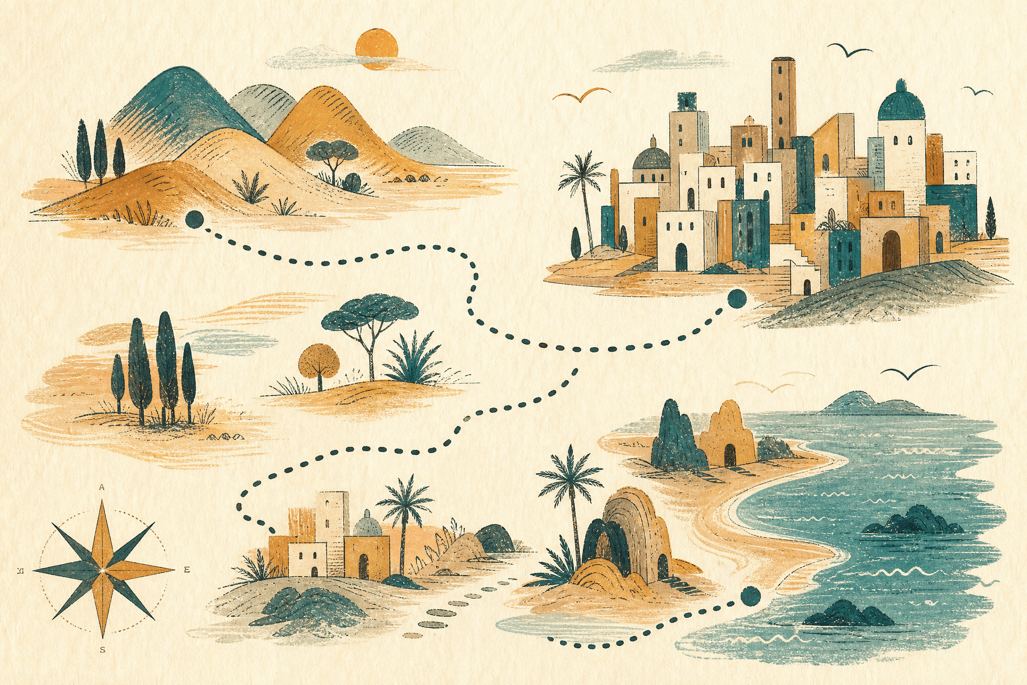 Illustrated non-navigational route