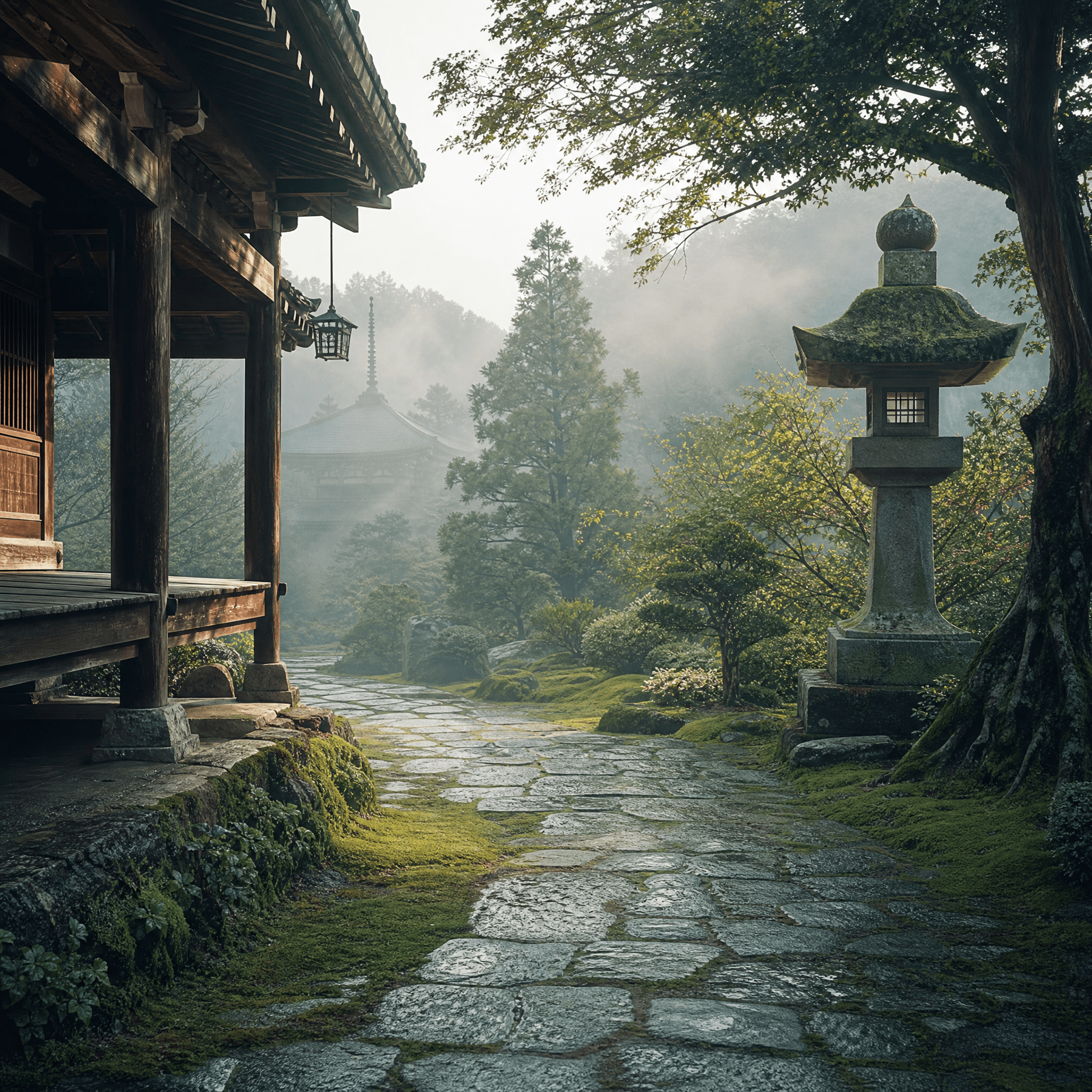 Quiet temple garden
